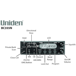 BC355N 800MHz Base-Mobile Scanner