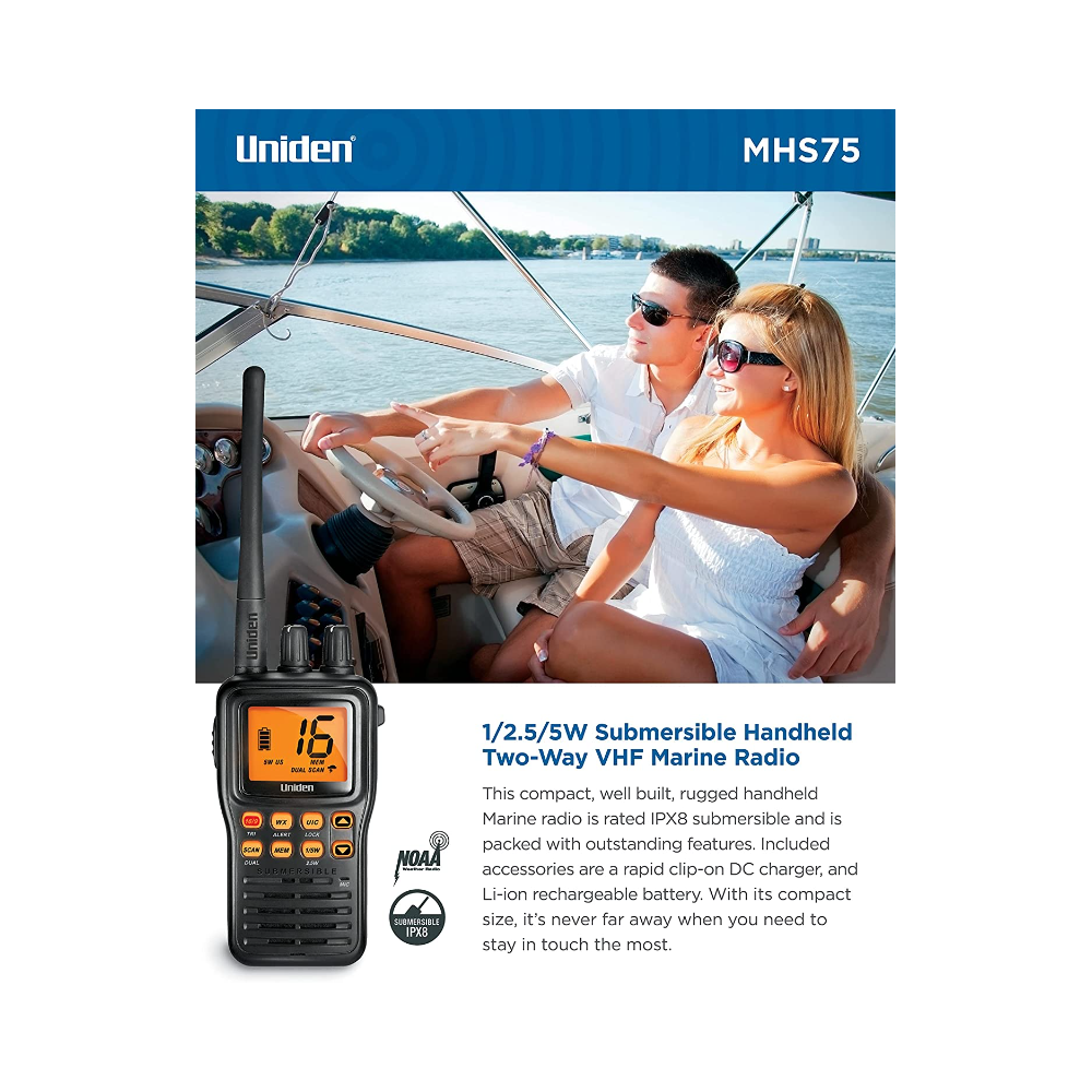 Uniden MHS75 Handheld Marine Radio