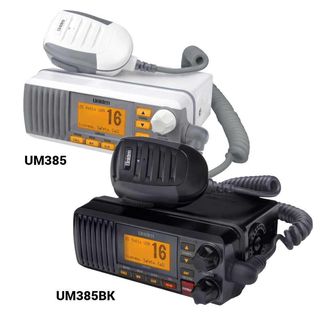 Uniden UM385 UM385BK Fixed Mount Marine Radio –  Uniden Online Store Bearcatwarehouse