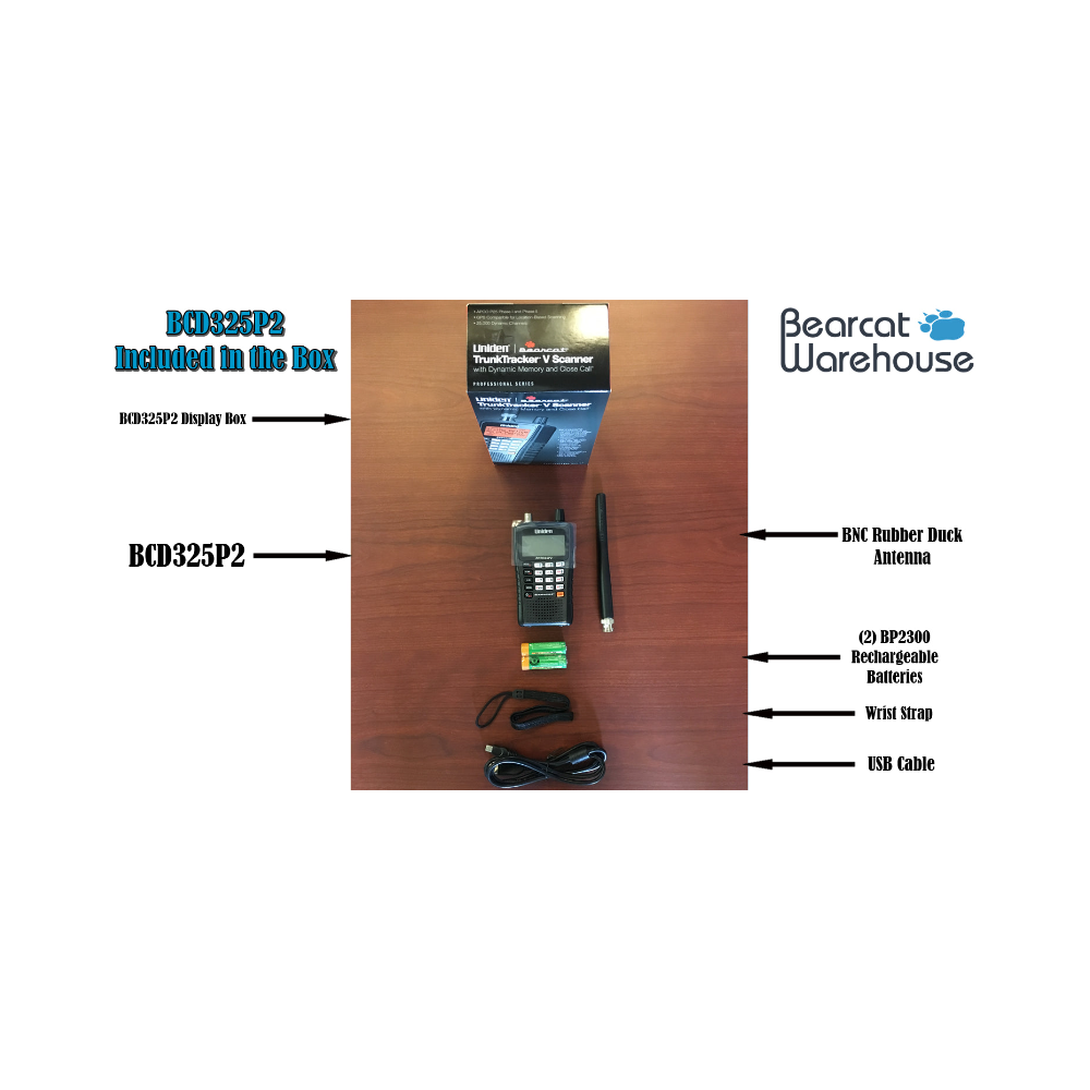 Uniden BCD325P2 Phase II Handheld Digital Police Scanner-Open Box