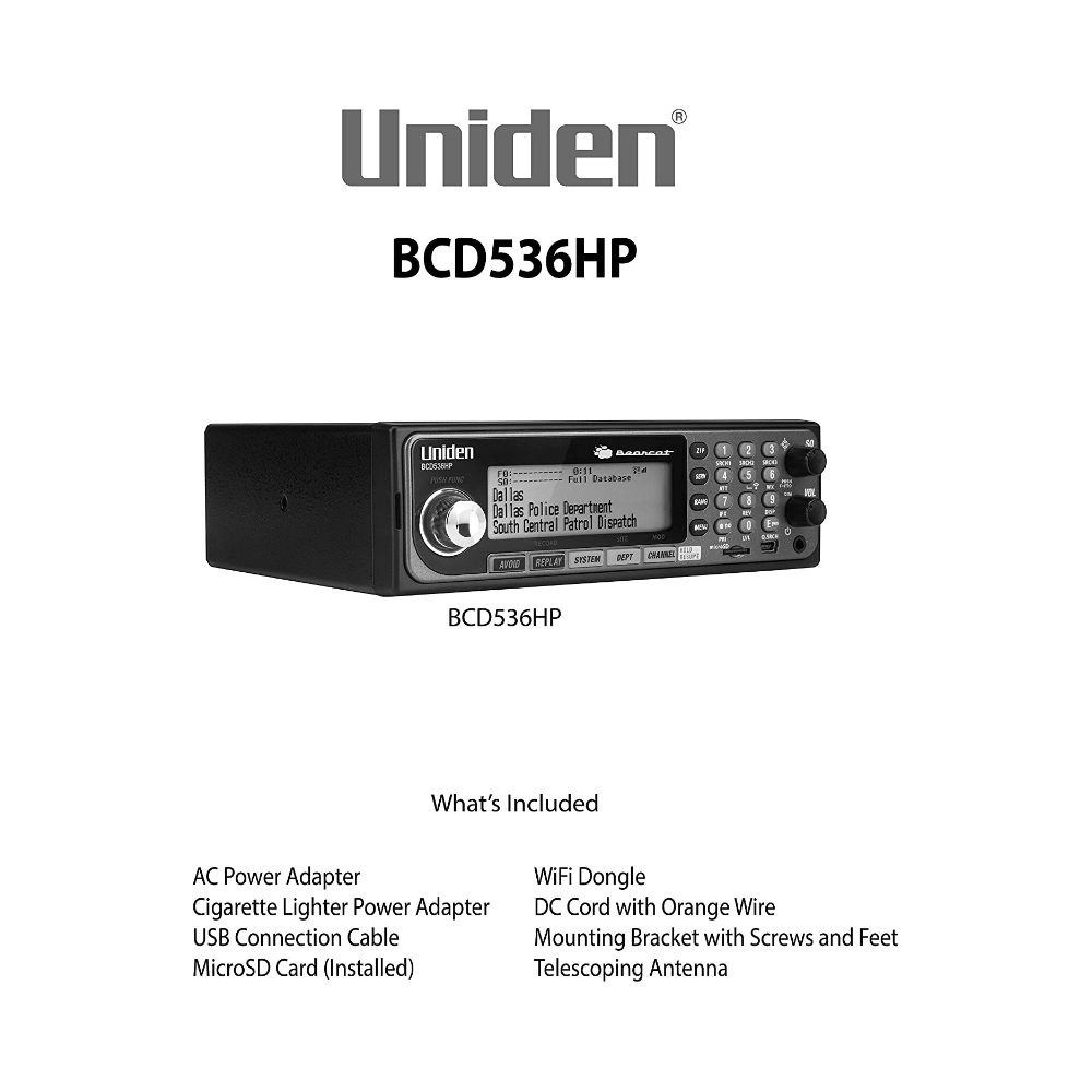 BCD536HP Digital Police Scanner-Open Item