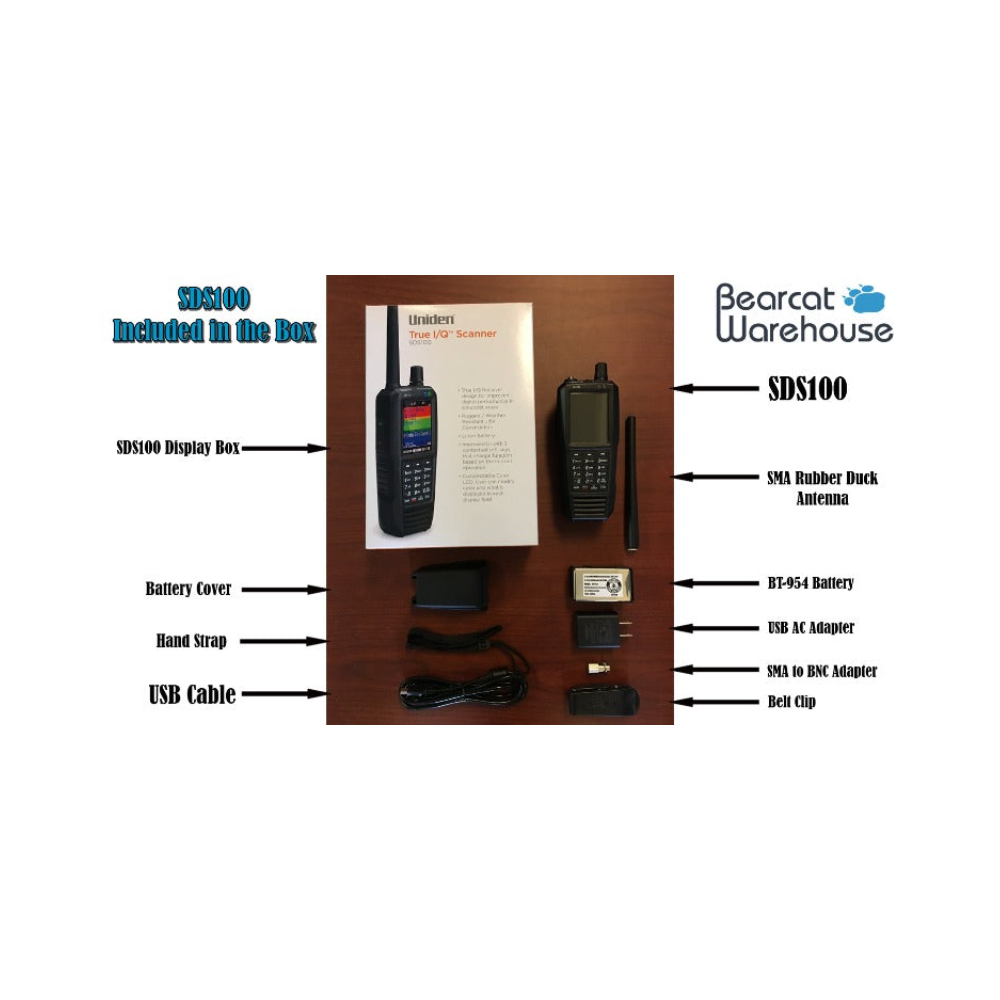 Universal Desktop Stand For Uniden & Whistler Handheld Police Scanners - SDS100, BCD436HP, TRX-1 & More